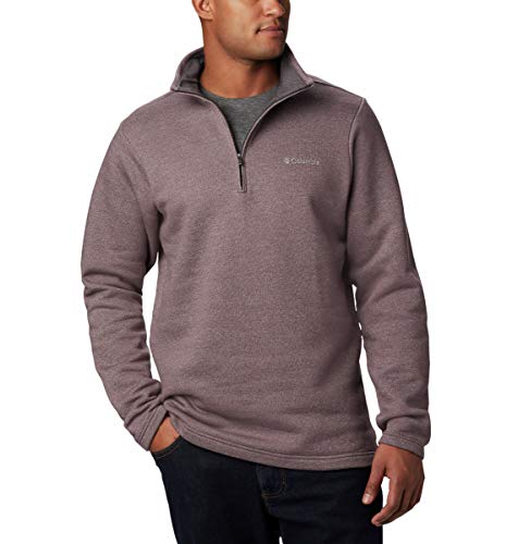 Columbia Men's Tall Size Hart Mountain III Half Zip, Purple sage Heather, X-Larget