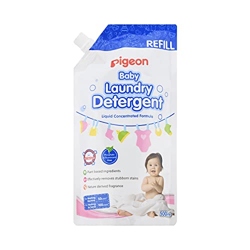 Image of Pigeon Baby Laundry Detergent Liquid Refill 500 ml | Gentle on Baby Clothes | Removes Tough Stains & Milk Residues | Hypoallergenic, Dermatologically Tested