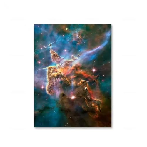 Klassische Wandkunst Weltraumfotos Sterne Planeten Galaxien HD-Leinwanddruck Poster Wohnzimmer Jungen-Schlafzimmerdekoration 50x70cm ohne Rahmen