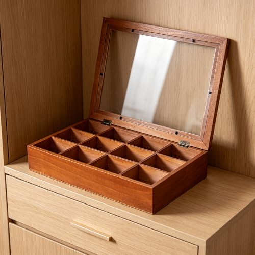 Vitrine de bureau en bois pour mini-collections à domicile - 7