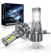 2 Ampoules H4 LED 100W 16000LM - 6500K Blanc Froid - Plug & Play Pour Voiture/moto - Étanche IP68 - Sans Erreur CAN