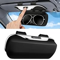 innislink Brillenhalter für Auto, Tragbarer Sonnenbrillenhalter Auto, Brillenhalter Auto Sonnenblende, Brillenetui Sonnenblende Organizer mit Gefüttert, Sonnenbrillenhalter Auto Zubehör