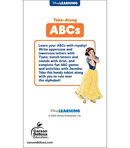 Disney Learning Princess Take-Along Tablet: Abcs—Phonics Activity Workbook For Writing And Tracing Letters, Letter And Sound Recognition, Coloring, ... Ages 3+ (64 Pgs) (My Take-Along Tablet) #TOP1