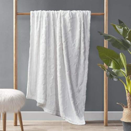 Madison Park Zuri Oversized Faux Fur Throw Blanket, 60 x 70, White - image 2