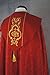 Vestment Red - Gothic style Cope with a matching stole and a cowl neck