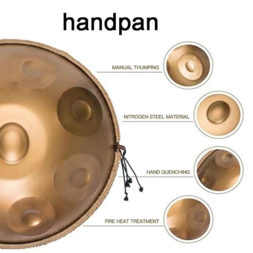 Instrumento Handpan de Acero TOCTUS 22 Pulgadas 12 Notas miniatura 2