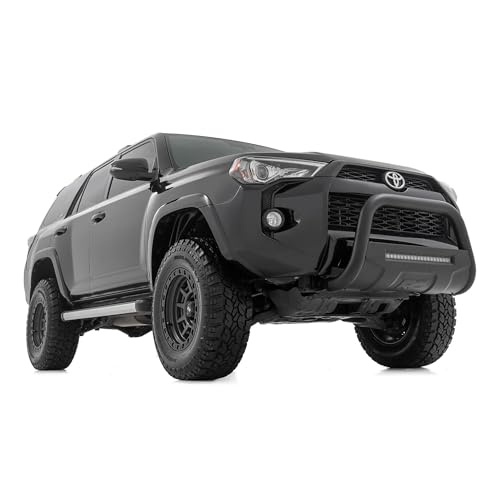 Image of Rough Country Black LED Bull Bar for Toyota 4Runner (2010-2024) - 20in LED Light Bar