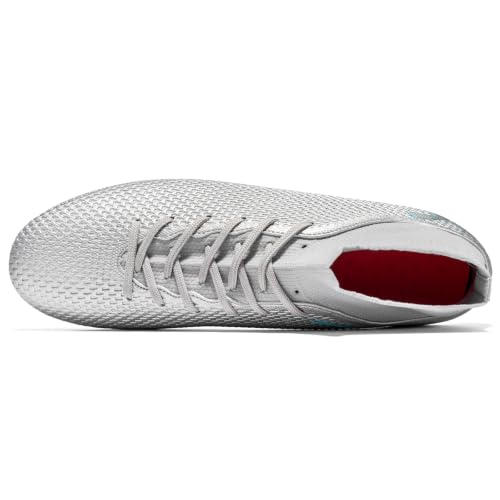 Image of Men's Soccer Cleats Football Shoes for Indoor Outdoor Training White