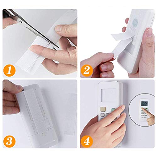 Image of MESH Masters Self Adhesive Hook 5 Inches Adhesive Loop 5 Inches with Easy Removal Sticker 20mm 10 Pairs White Color with Industrial Cutter M12