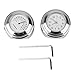 WINOMO 2 Piezas Reloj y Termómetro para Manillar de Moto 7/8 Pulgada 1 Pulgada Noctilucentes Impermeable para Harley Honda Yamaha Suzuki Kawasaki