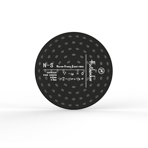 Espresso Puck Screen, Espresso Filter with Titanium Coating for 51mm,53mm,58.5mm Portafilter Filter Basket, Reusable Espresso Screen with 0.8mm Thickness 0.18mm Diameter, 304 Stainless Steel (53mm)