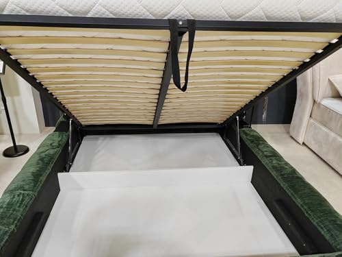 Lattenrost mit Hebemechanismus & Gasdruckfedern Klappbarer Metall Lattenrahmen mit Federholzleisten für Matratzen 140 x 200 cm – Bild 5