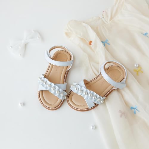 Image of Flaryzone Girls Sandals Open Toe Summer Flats Dress Sandals Shoes Toddler /Little Kid