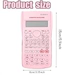 KK-82MS-D Calculatrice scientifique portable avec 240 Fonctions d'ingénierie, Affichage en double ligne,Retour à l'école Fournitures pour les étudiants, enseignants & Professionnels, utilisation de bureau/à domicile (pink)