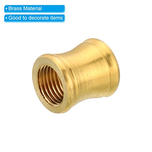Image of PATIKIL M10 Thread 14x15mm Lamp Pipe Brass Coupling, 5 Pack Threaded Lamp Rod Coupler Light Fixture for Light Repair Assembly