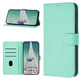 YIRRANZD Funda para Samsung Galaxy A12, Billetera Carcasa para Samsung A12 4G/5G (Verde Claro)