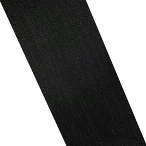 Moresoo 20inch Tape in Hair Extensions Remy Human Hair Balayage Hair Extensions Seamless Hair Color #1B Black Fading to #18 and #60 50 Grams 20PC Glue on Human Hair Extensions