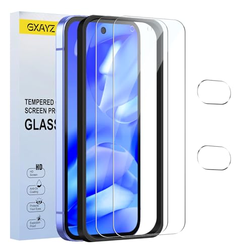 �y2+2���Z�b�g �K�C�h�g�t���z�u���{���Ɏq �d�x9H�v�K���X�t�B���� Google Pixel 9A �p �t�B���� �ی�t�B���� �����K���X �t����ʕی�C�����ߗ�/�C�A�[���C�w��h�~/�Ռ��z���@�\�t�ی�A�ȒP�\��t���K�C�h�g�t��