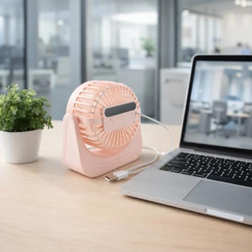 Image of Normalee Plug and Play Silent Desktop Mini Fan with Adjustable Tilt Head | Compact Table Fan for Office Desk, Study Table & Bedroom | Low Noise Personal Cooling Fan (1 Pc)