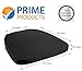 Yanel Prime Products Chair Pad | Seat Padded Cushion with a Polycore Thread Soft Fabric, Straps and Removable Zippered Cover (Black)