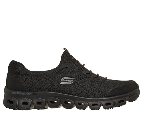 Image of Skechers Women's Mesh Bungee Slip-On Sneaker with Glide-Step Slip Resistant Outsole