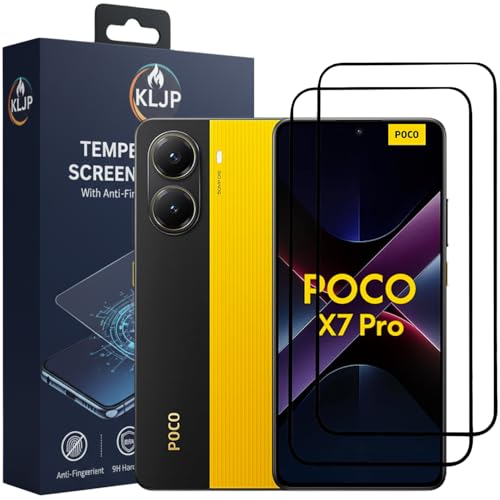 Image of Military-Grade Gorilla Tempered Glass For POCO X7 Pro With Installation Kit | Edge to Edge Coverage | Black (Pack Of 2)
