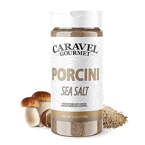 PORCINI SEA SALT SHAKER - All Natural Gourmet Sea Salts by Caravel Gourmet