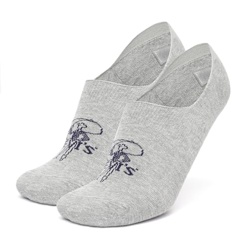 Image of Levi's Men's Cotton Stretch No Show Anti Slip Grip Socks (Pack of 3)