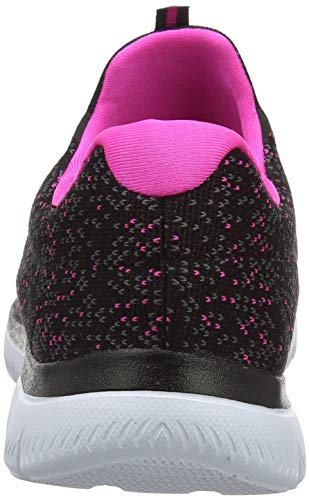 Skechers Skechers Women Low-Top, Black (Black Knit/Pink Trim BKHP), 6.5 (39.5 EU)