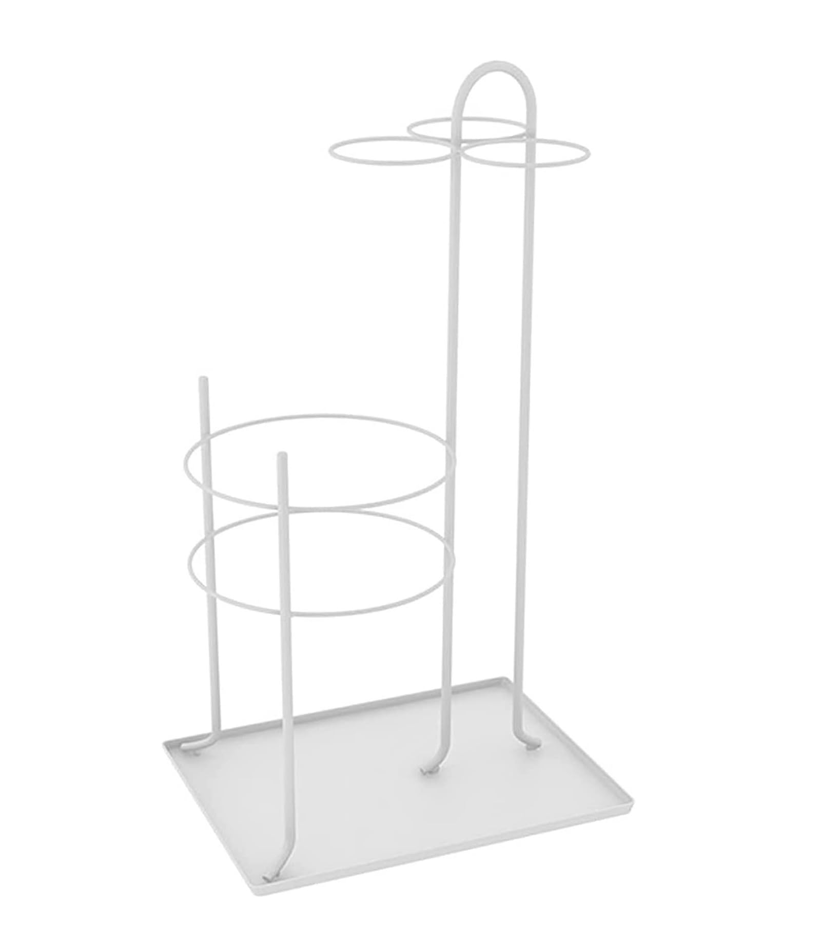HYLYGFH Metal Umbrella Stand Holder with Storage for 6 Umbrellas Umbrella Rack for Canes Walking Sticks and Doorway nization (Blanc 33 * 25 * 60cm)