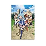 AHEUWAEBE KonoSuba 2016 (9) Póster de lienzo para pared, diseño estético de portada, arte moderno, pintura para sala de estar, 40 x 60 cm, estilo sin marco