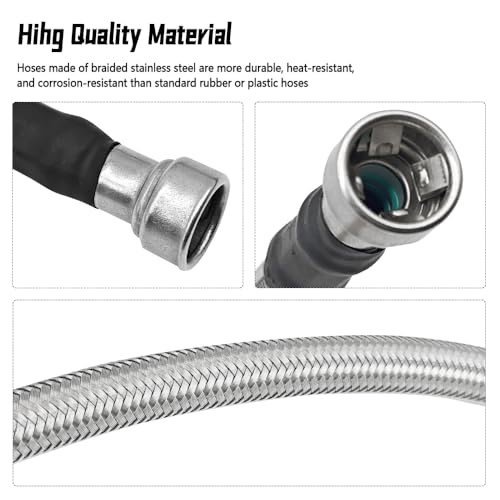 GOLACOD Fuel Tank Hoses Stainless 15167372 15077513 Compatible with Chevy Silverado 2500HD 3500HD 6.6L 2001-2010 & GMC Sierra 2500HD 3500HD 6.6L 2001-2010 by GOLACOD - Used condition - Image 3