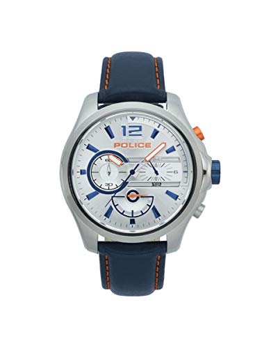 Montre Police homme PL.15403JS/04 noire et argentée en acier étanche