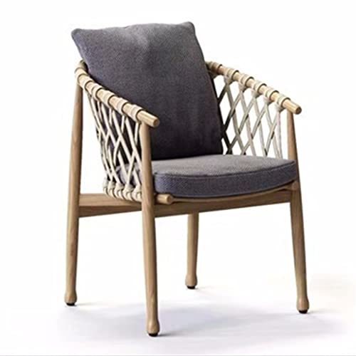 Outdoor Woven Back Seat, Leisure Single Chairs W/Cushions, Garden Wicker Dining Chairs, Backrest Lounge Seat, Lightweight Lazy Sunlounger Reclining (Size : N Style) #TOP29