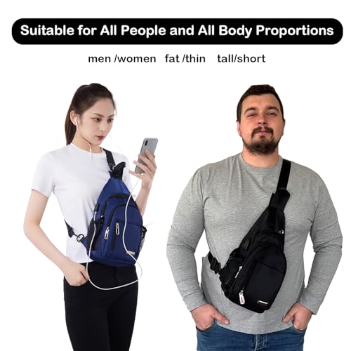 Image of JENAGREEN Waterproof Sling Backpack Crossbody Sling Bag, Cross Bag Adjustable Travel Hiking Essentials Casual Daypack Multipurpose Chest Bag Purse for Women Men