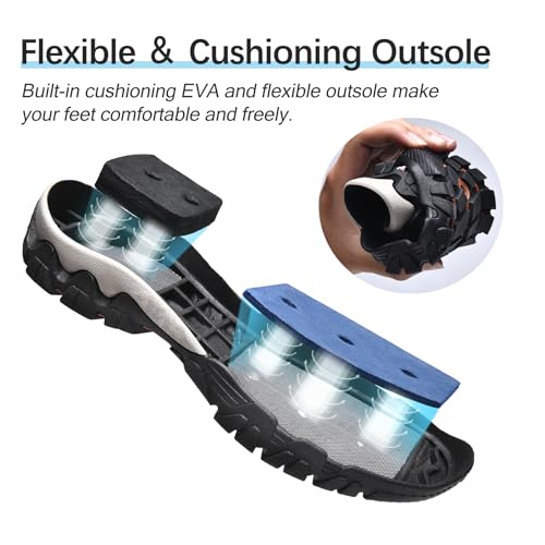 Image of Water Shoes Men Quick Drying Outdoor Hiking Barefoot Boat Footwear Aqua Shoes for Water Sport Waders Diving Hiking Sailing Travel Beach Wading Swimming Fishing Kayaking