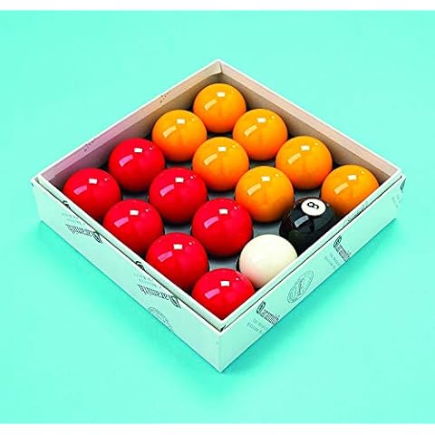 Red and Yellow 2" Aramith Pool Ball Set (1 7/8 Inch Cue Ball) Cover