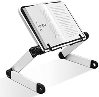 Book Stand Book Holder Angle Adjustable Ergonomic Cookbook Holder Stand Durable & Foldable Recipe Cookbook Holder Bookstand is Suitable for Music Book Kitchen Cookbook Text Book