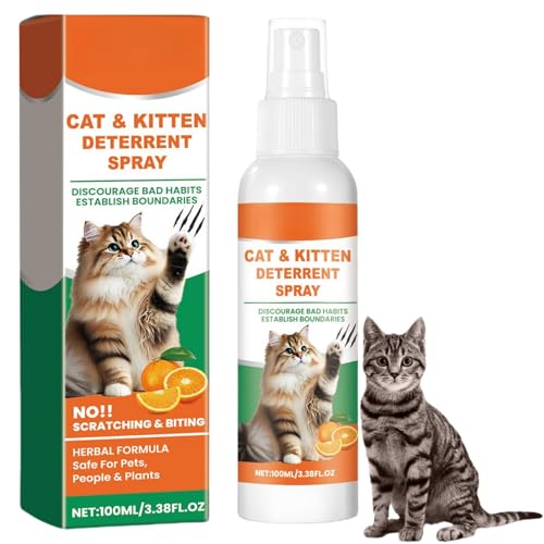 Anti Scrach Cat Dete/rent Spray,Cat Re/pellent Spray Indoor Outdoor,Natural Cat Training Spray,Anti Scratch Cat Spray,Cat Scratching Protection for Furniture,Safe Solution for Stop Cat Scratching