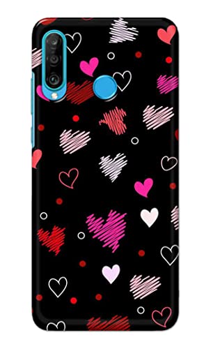 Image of PRINTFIDAA Vibrations of Love Hard Back Cover for Huawei P30 Lite /Nova 4e, Marie-L21BX, MAR-L01A, MAR-L21A Back Cover -(P6) KAT1009