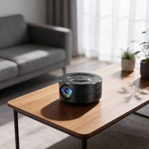 Soporte para mini proyector portátil ideal para cine en casa y camping con smartphone 4