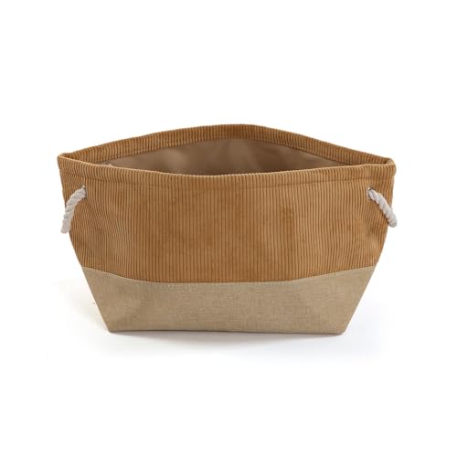Cesta Corduroy Marron Cuadrada