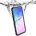 Compatible with Samsung Galaxy S10+ Waterproof Case, WhaleBox Galaxy S10 Plus Waterproof Case Dust Proof Shock Proof Case with Built-in Screen Protector, Heavy Duty Protective for S10+ (Black/Clear)
