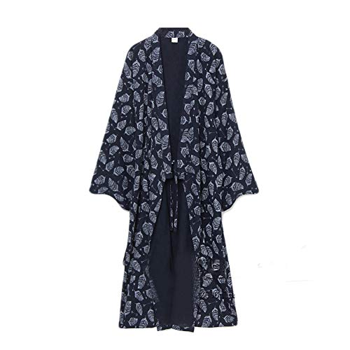 FANCY PUMPKIN Men's Yukata Robes Kimono Robe Pajamas [Abstract Pattern-Size L]