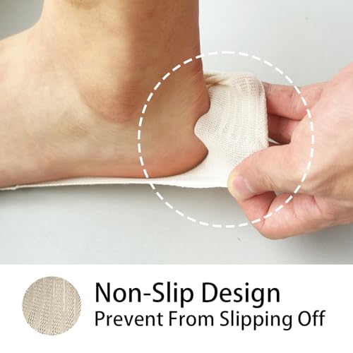 No Show Socks Women Size 7-9 Non Slip Heel Flat Low Cut Socks for Women 6 Pairs2