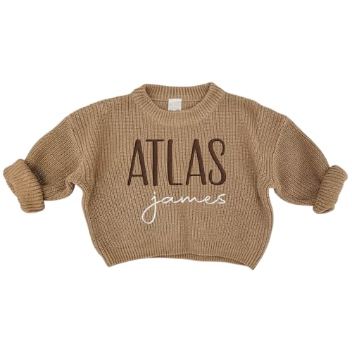 Personalized Baby Sweater with Name - Custom Knit Sweater for