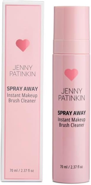 JENNY PATINKIN Instant Makeup Brush Cleaner Spray, Cleaner Solution for Makeup Brushes, Makeup Sponge & Powder Puff, Professional & Travel-Sized Sanitizing Spray, Quick Drying. (2.37 fl oz)