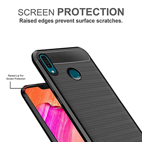Solimo Back Cover Case for Huawei Y9 (2019) | Compatible for Huawei Y9 (2019) Back Cover Case | 360 Degree Protection | Soft and Flexible (TPU | Matte Black) 4 41Za3S6VvbL