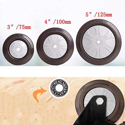 Roulettes pivotantes en caoutchouc anti-bruit pour supprimer les vibrations des meubles - 3