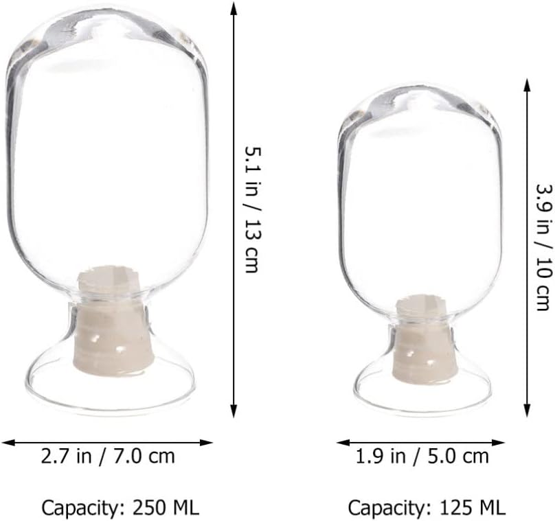2pcs Match Bottle Fireplace Match Holder Holder Clear stick Cloche Glass Jar Glass Cloche s Storage Bottle Display es Jars Empty
